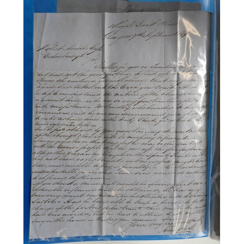 7121 - A collection of Victorian correspondence, housed in an album, including an example addressed to the ... 