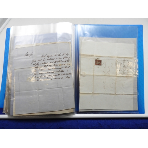 7121 - A collection of Victorian correspondence, housed in an album, including an example addressed to the ... 