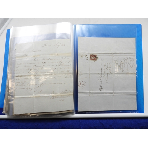 7121 - A collection of Victorian correspondence, housed in an album, including an example addressed to the ... 