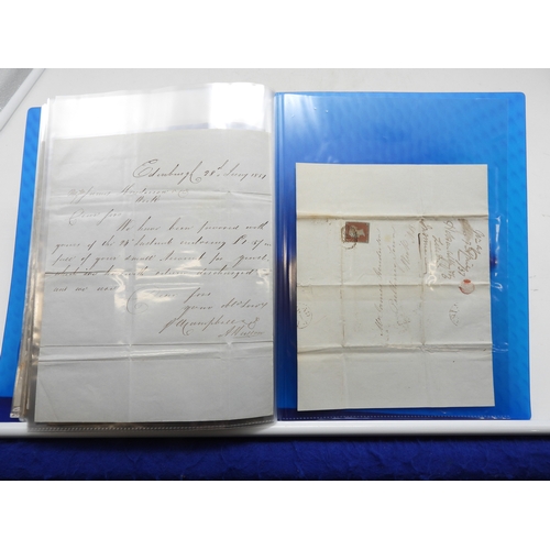7121 - A collection of Victorian correspondence, housed in an album, including an example addressed to the ... 