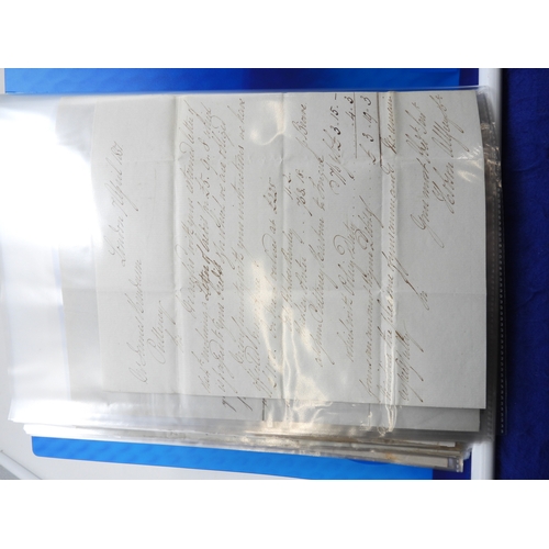 7121 - A collection of Victorian correspondence, housed in an album, including an example addressed to the ... 