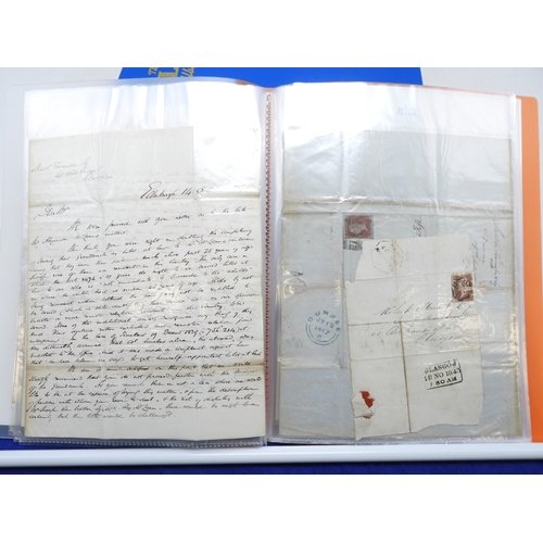 7122 - A collection of Victorian correspondence, housed in an album, addressed to Scottish recipients and l... 