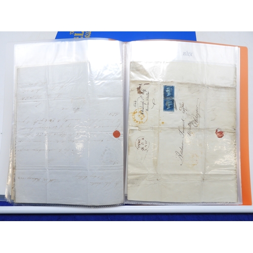 7122 - A collection of Victorian correspondence, housed in an album, addressed to Scottish recipients and l... 
