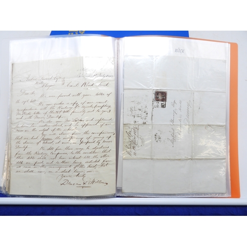 7122 - A collection of Victorian correspondence, housed in an album, addressed to Scottish recipients and l... 