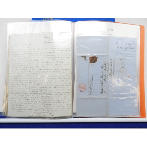 7122 - A collection of Victorian correspondence, housed in an album, addressed to Scottish recipients and l... 