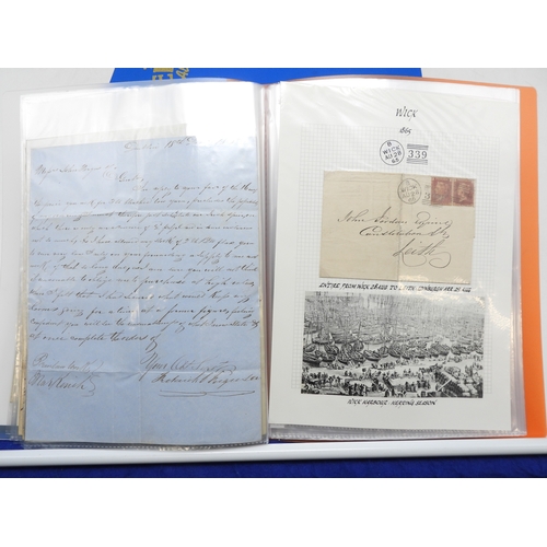 7122 - A collection of Victorian correspondence, housed in an album, addressed to Scottish recipients and l... 