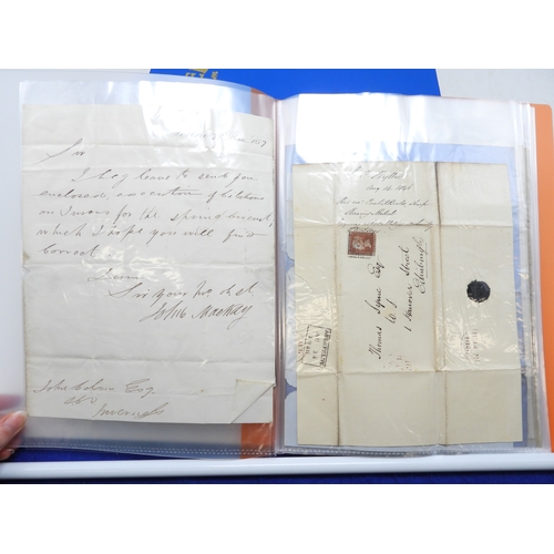 7122 - A collection of Victorian correspondence, housed in an album, addressed to Scottish recipients and l... 