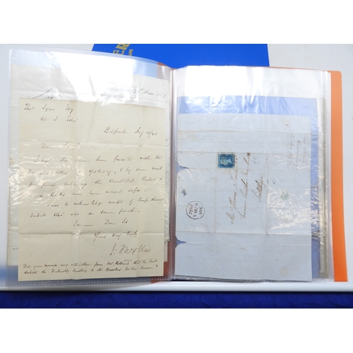 7122 - A collection of Victorian correspondence, housed in an album, addressed to Scottish recipients and l... 