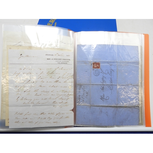 7122 - A collection of Victorian correspondence, housed in an album, addressed to Scottish recipients and l... 