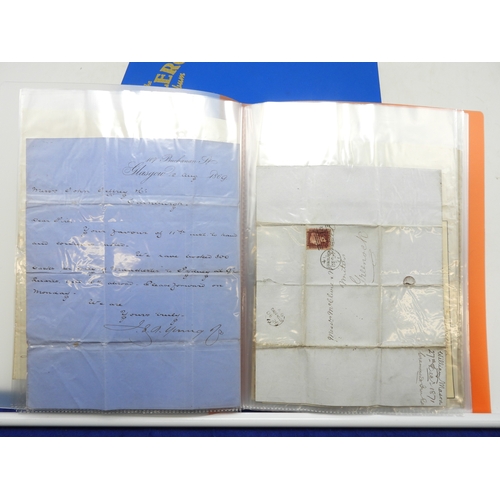 7122 - A collection of Victorian correspondence, housed in an album, addressed to Scottish recipients and l... 