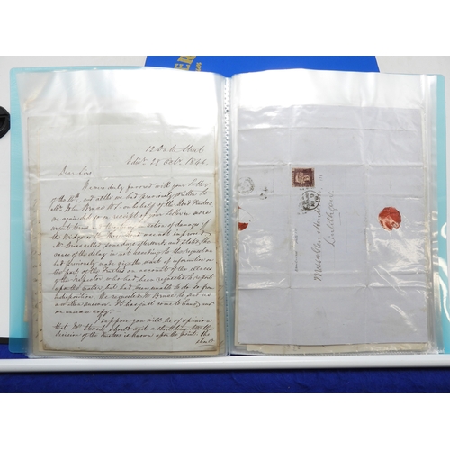 7124 - A collection of Victorian correspondence, housed in an album, addressed to Scottish recipients and l... 