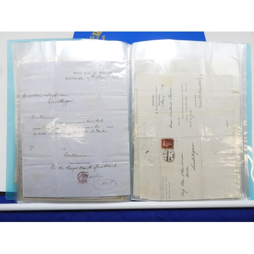 7124 - A collection of Victorian correspondence, housed in an album, addressed to Scottish recipients and l... 