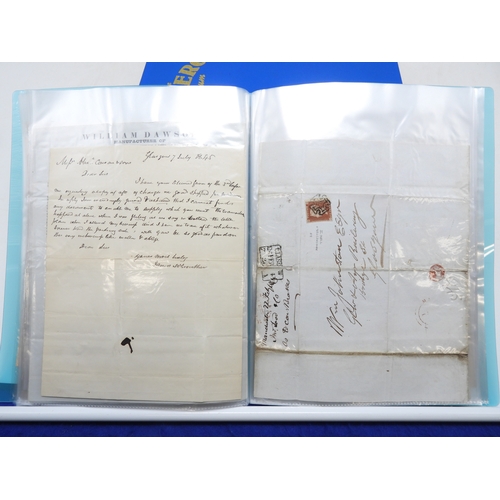 7124 - A collection of Victorian correspondence, housed in an album, addressed to Scottish recipients and l... 