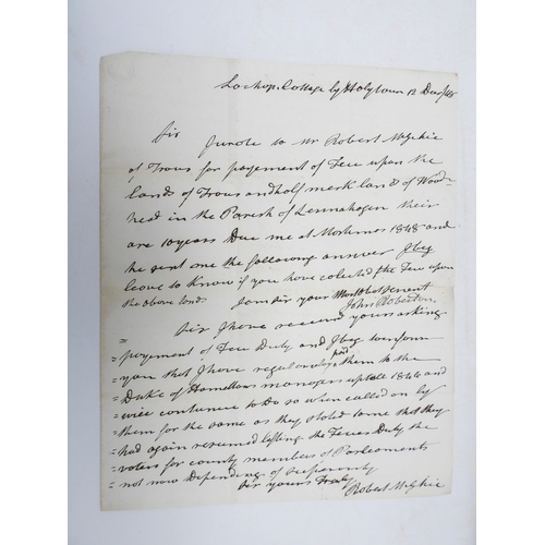 7124 - A collection of Victorian correspondence, housed in an album, addressed to Scottish recipients and l... 