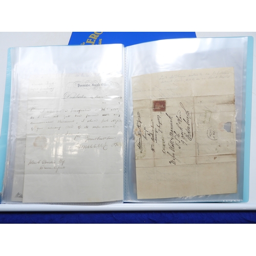 7124 - A collection of Victorian correspondence, housed in an album, addressed to Scottish recipients and l... 