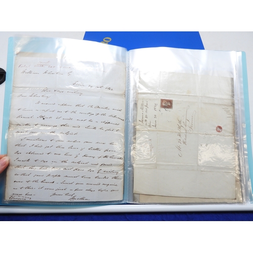 7124 - A collection of Victorian correspondence, housed in an album, addressed to Scottish recipients and l... 