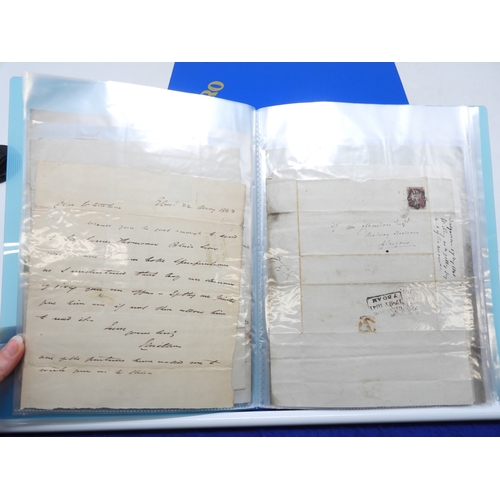 7124 - A collection of Victorian correspondence, housed in an album, addressed to Scottish recipients and l... 