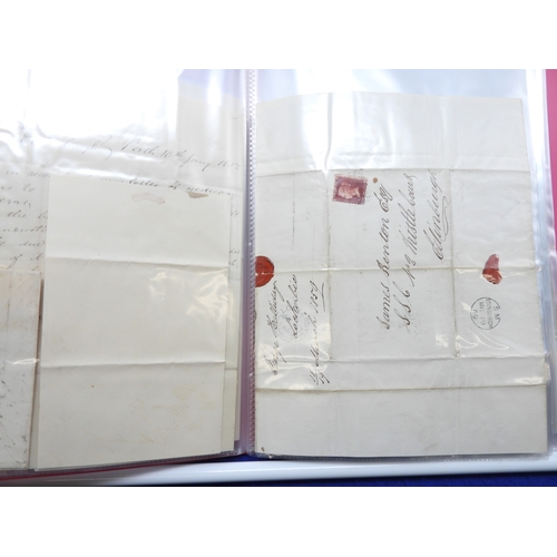 7125 - A collection of Victorian correspondence, housed in an album, addressed to Scottish recipients and l... 