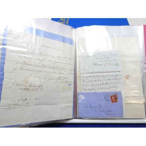 7125 - A collection of Victorian correspondence, housed in an album, addressed to Scottish recipients and l... 
