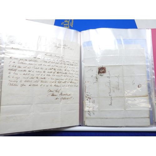 7125 - A collection of Victorian correspondence, housed in an album, addressed to Scottish recipients and l... 