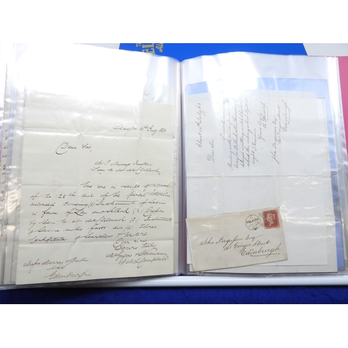 7125 - A collection of Victorian correspondence, housed in an album, addressed to Scottish recipients and l... 