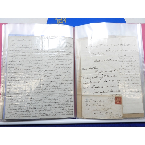 7125 - A collection of Victorian correspondence, housed in an album, addressed to Scottish recipients and l... 