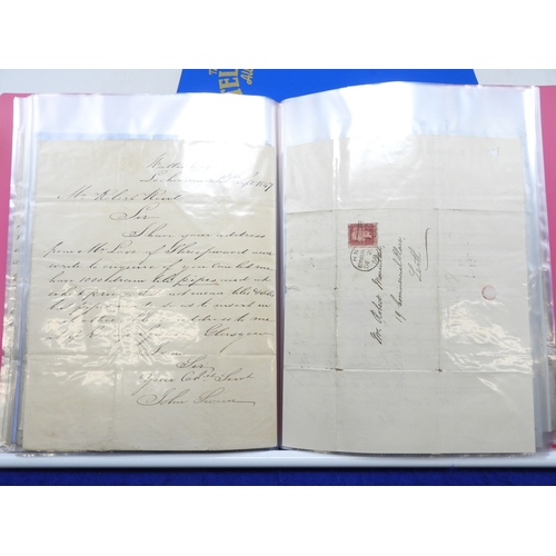 7125 - A collection of Victorian correspondence, housed in an album, addressed to Scottish recipients and l... 