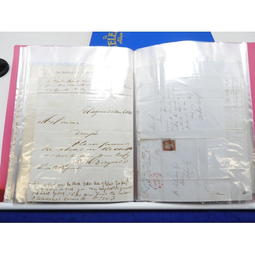 7125 - A collection of Victorian correspondence, housed in an album, addressed to Scottish recipients and l... 