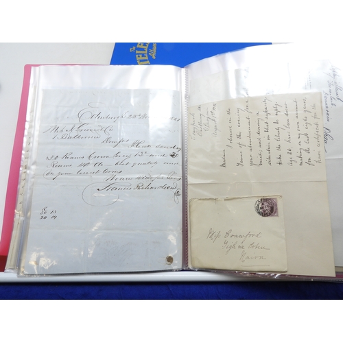 7125 - A collection of Victorian correspondence, housed in an album, addressed to Scottish recipients and l... 