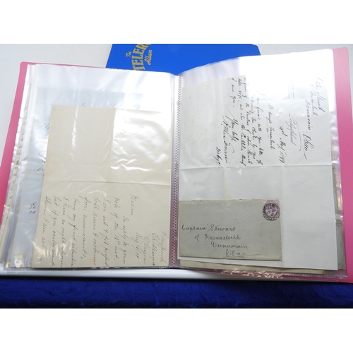 7125 - A collection of Victorian correspondence, housed in an album, addressed to Scottish recipients and l... 