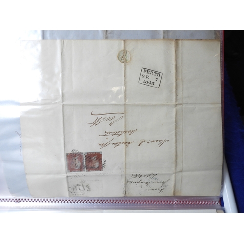 7125 - A collection of Victorian correspondence, housed in an album, addressed to Scottish recipients and l... 