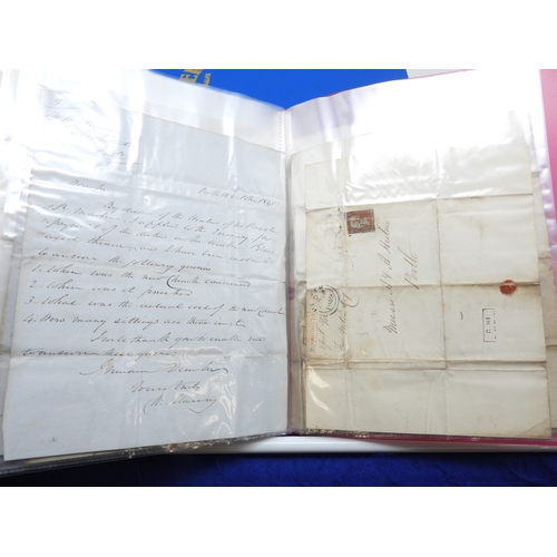 7125 - A collection of Victorian correspondence, housed in an album, addressed to Scottish recipients and l... 