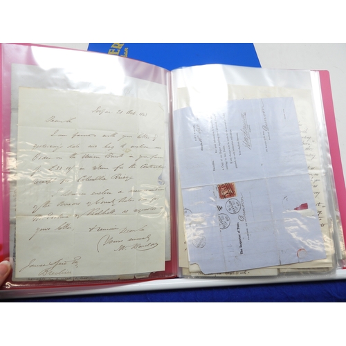 7125 - A collection of Victorian correspondence, housed in an album, addressed to Scottish recipients and l... 