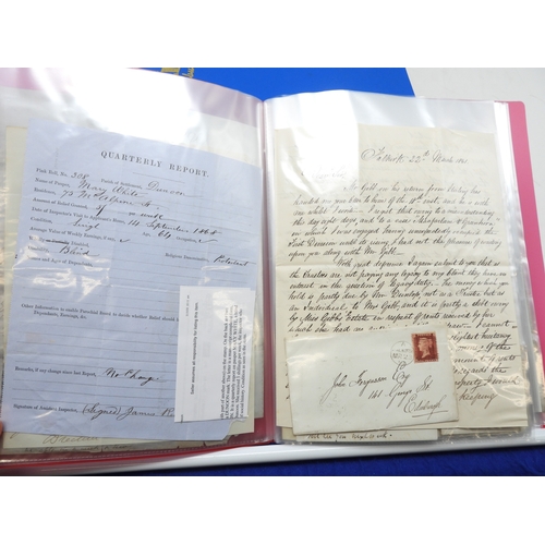 7125 - A collection of Victorian correspondence, housed in an album, addressed to Scottish recipients and l... 