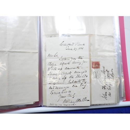 7125 - A collection of Victorian correspondence, housed in an album, addressed to Scottish recipients and l... 