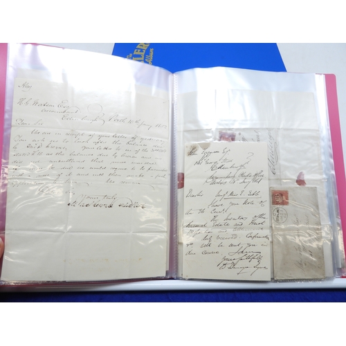 7125 - A collection of Victorian correspondence, housed in an album, addressed to Scottish recipients and l... 