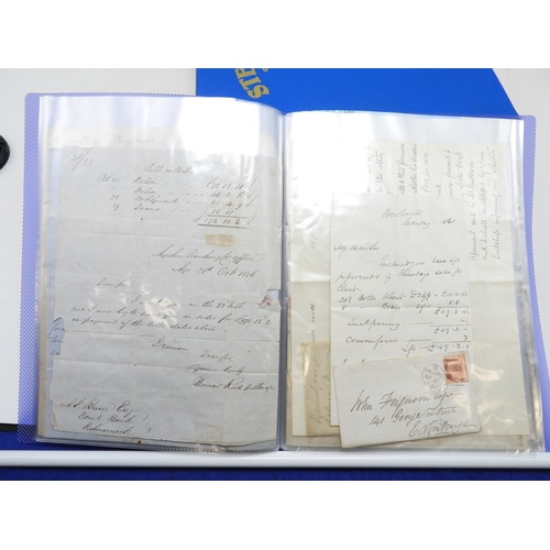 7126 - A collection of Victorian correspondence, housed in album, addressed to Scottish recipients and larg... 