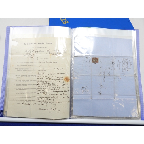 7126 - A collection of Victorian correspondence, housed in album, addressed to Scottish recipients and larg... 