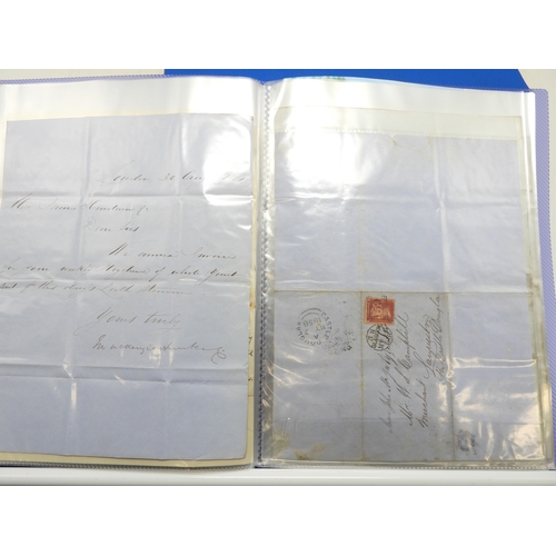 7126 - A collection of Victorian correspondence, housed in album, addressed to Scottish recipients and larg... 