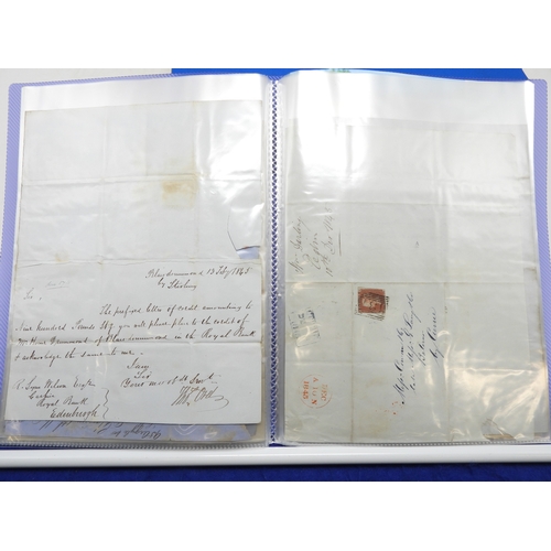 7126 - A collection of Victorian correspondence, housed in album, addressed to Scottish recipients and larg... 