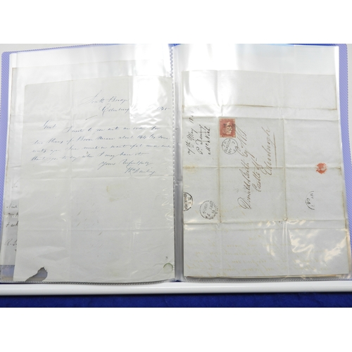 7126 - A collection of Victorian correspondence, housed in album, addressed to Scottish recipients and larg... 
