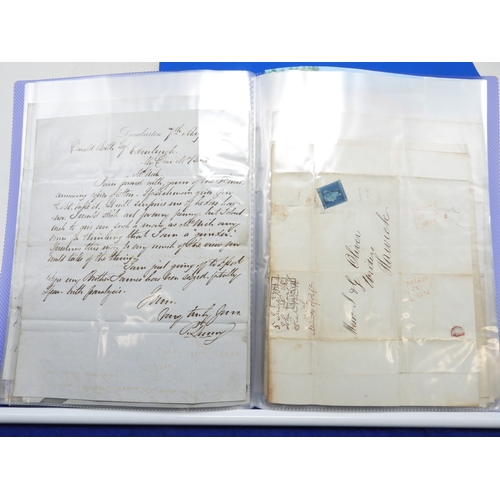 7126 - A collection of Victorian correspondence, housed in album, addressed to Scottish recipients and larg... 