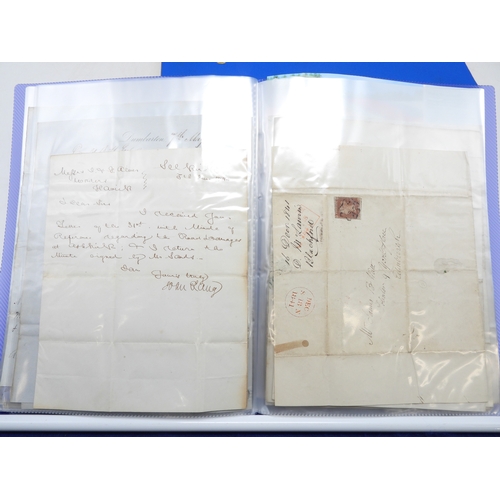 7126 - A collection of Victorian correspondence, housed in album, addressed to Scottish recipients and larg... 