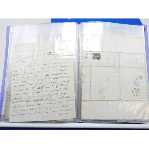 7126 - A collection of Victorian correspondence, housed in album, addressed to Scottish recipients and larg... 