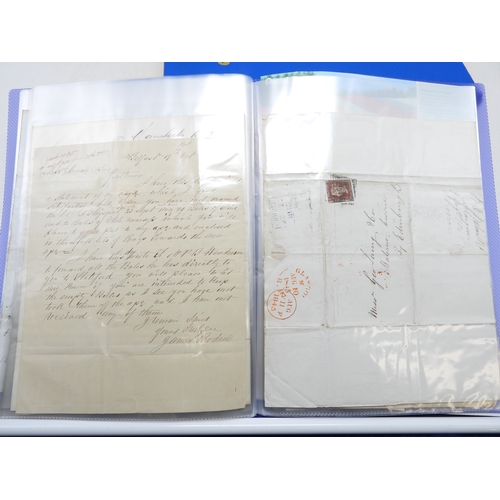 7126 - A collection of Victorian correspondence, housed in album, addressed to Scottish recipients and larg... 