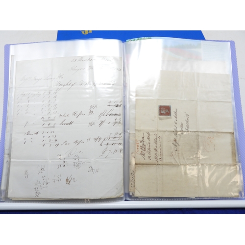 7126 - A collection of Victorian correspondence, housed in album, addressed to Scottish recipients and larg... 
