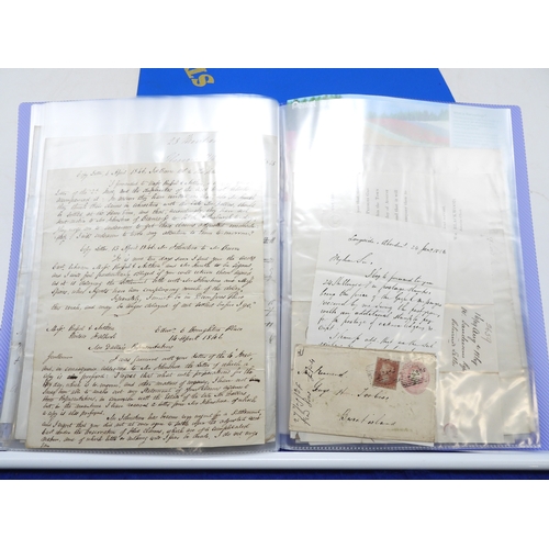 7126 - A collection of Victorian correspondence, housed in album, addressed to Scottish recipients and larg... 