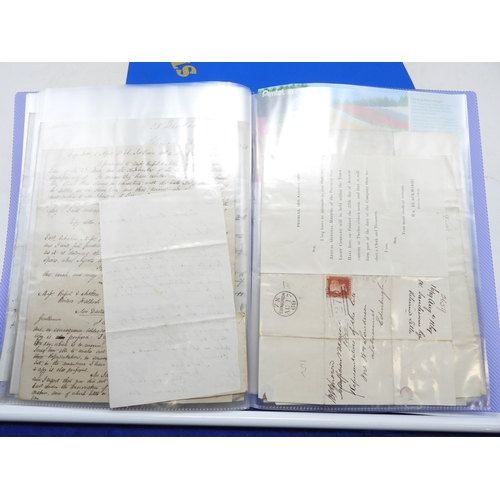 7126 - A collection of Victorian correspondence, housed in album, addressed to Scottish recipients and larg... 