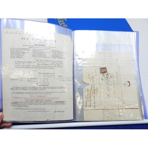 7126 - A collection of Victorian correspondence, housed in album, addressed to Scottish recipients and larg... 