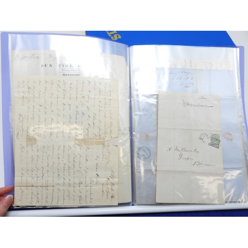 7126 - A collection of Victorian correspondence, housed in album, addressed to Scottish recipients and larg... 